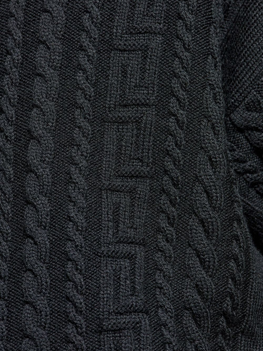 Zip-Up Cable-Knit Cardigan - Image 3