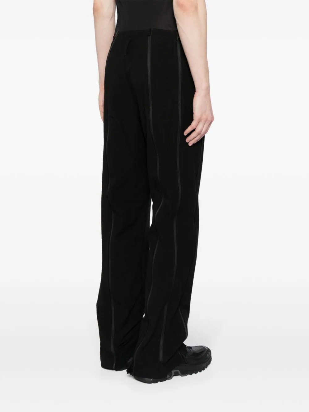 Zip-Up Cotton-Blend Trousers - Image 4