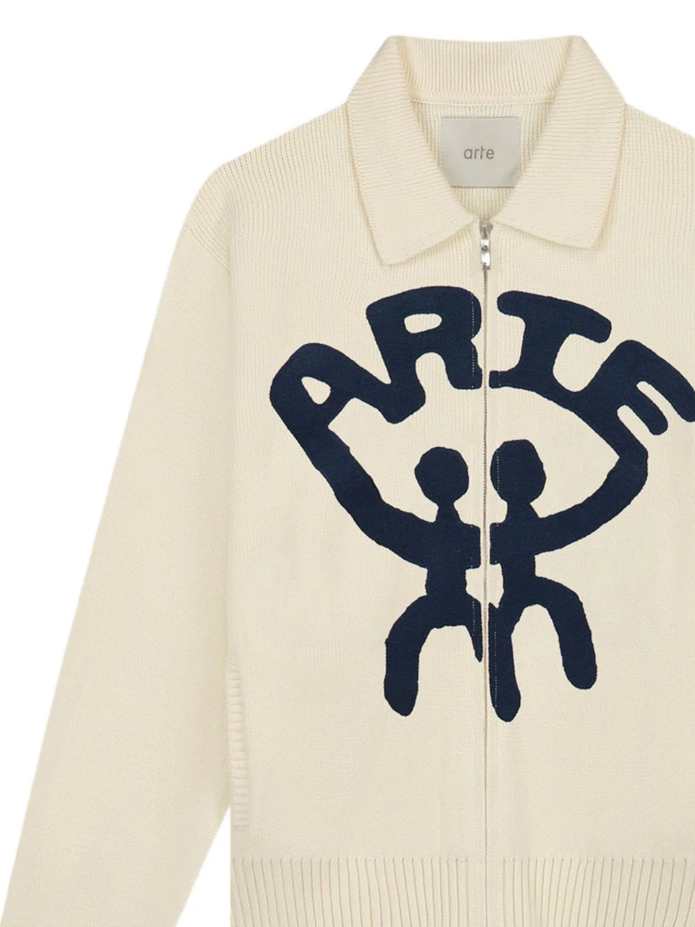 Zip-Up Embroidered Cardigan - Image 2