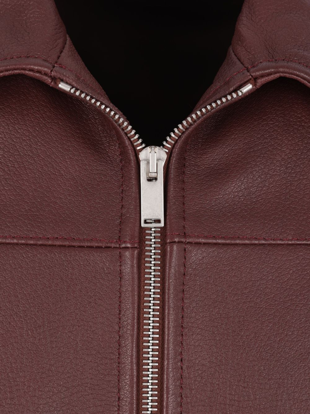 Zip-Up Leather Jacket - Image 4