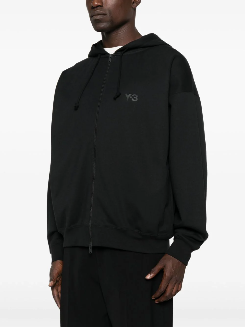 Zip-Up Logo-Detail Hoodie - Image 3