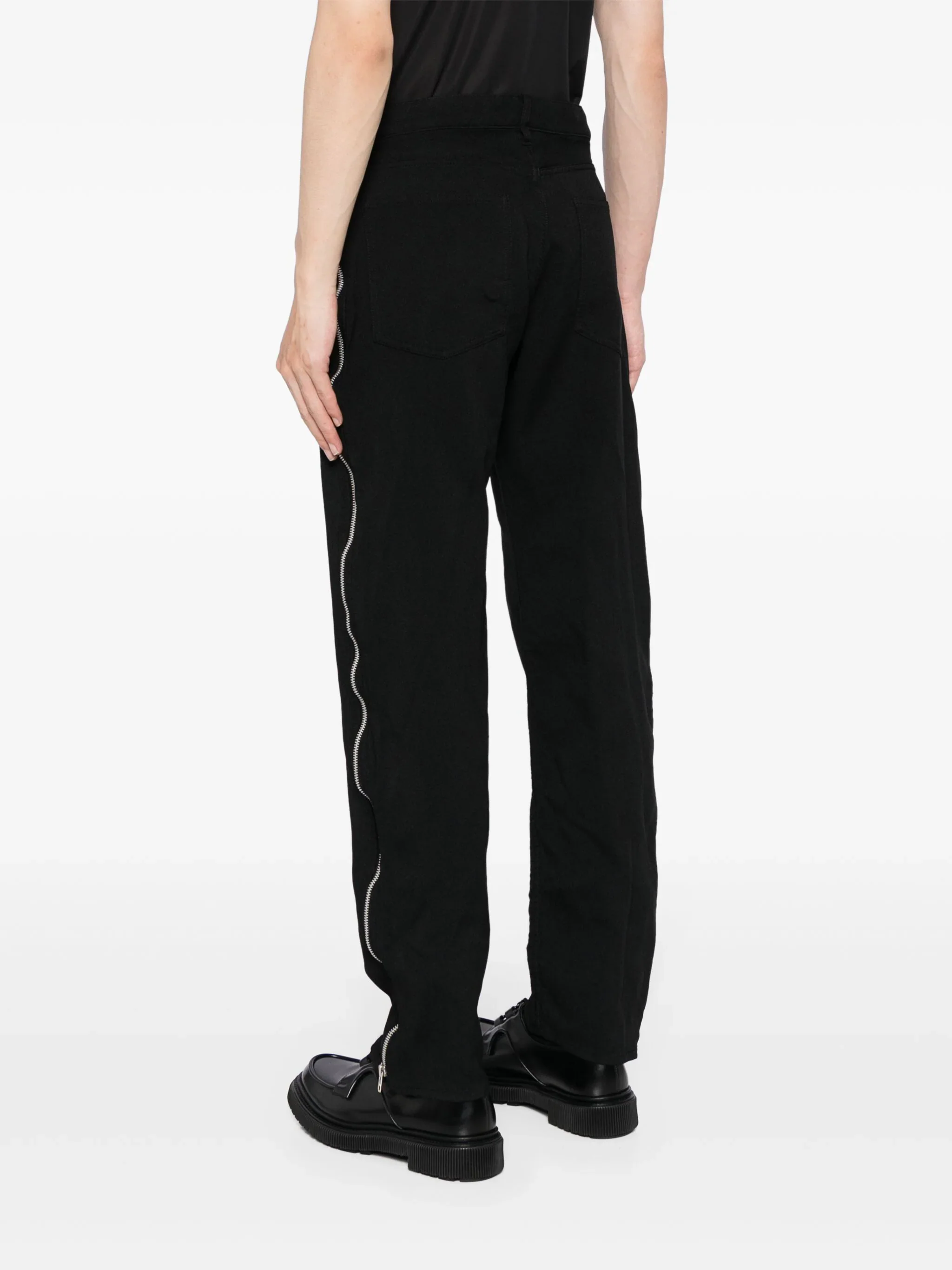 Zip-Up Tapered Trousers - Image 3