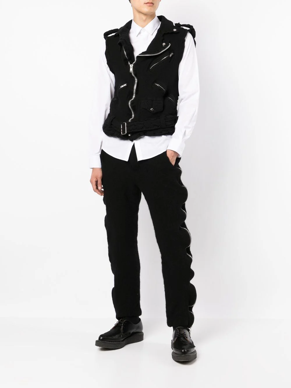 Zipper-Trim Trousers - Image 5